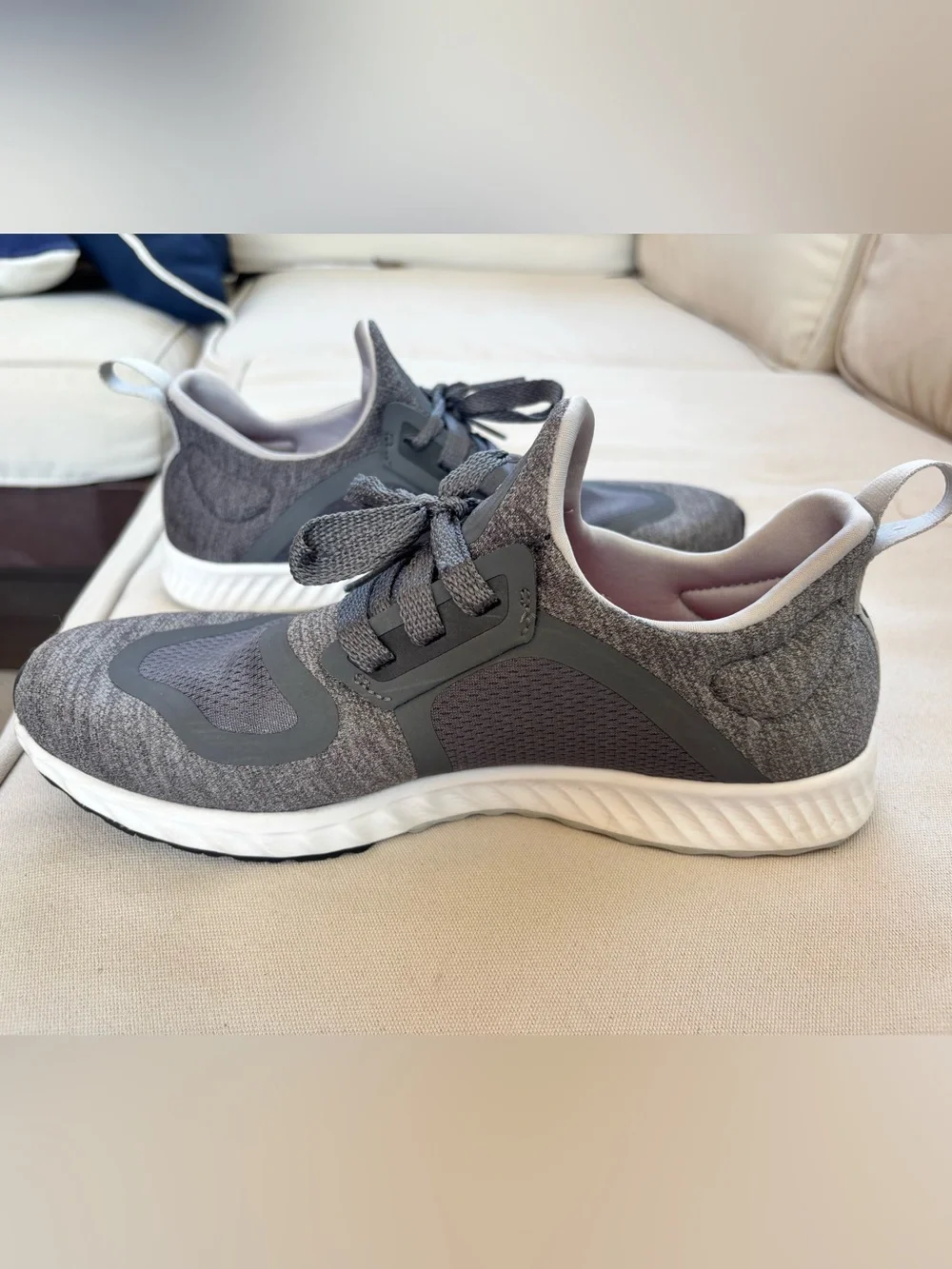 Women’s Adidas Edge Lux Clima Gray Knit Athletic Sneakers
